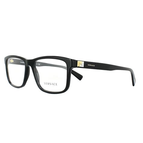 versace black frame eyeglasses